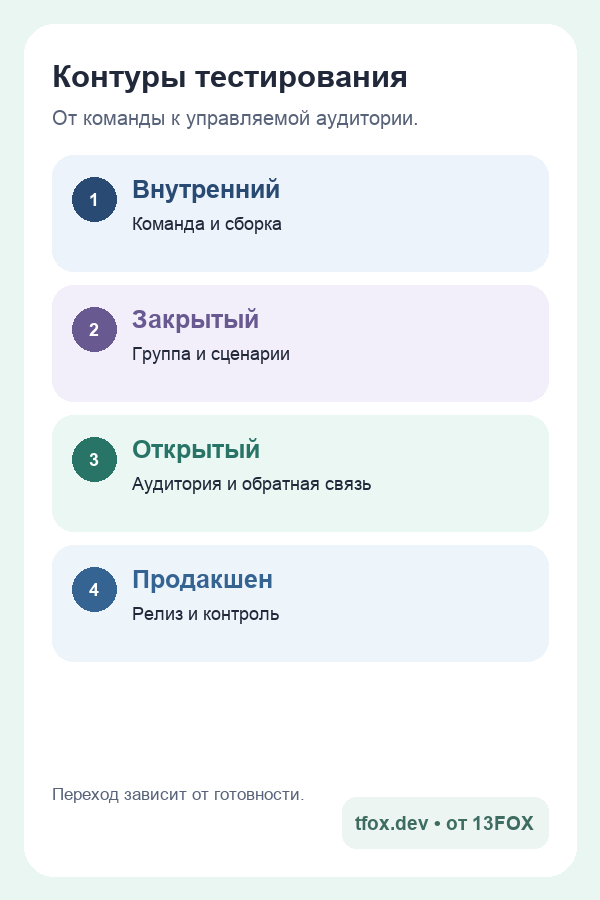 Мобильная матрица тестовых треков Google Play